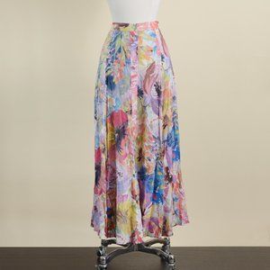 H&M Floral Watercolor Skirt